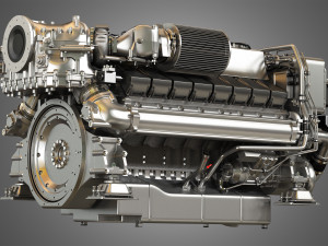 mtu 2000 v16 engine Model 3D