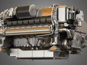 mtu 2000 v16 engine Model 3D