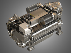 mtu 2000 v16 engine Model 3D