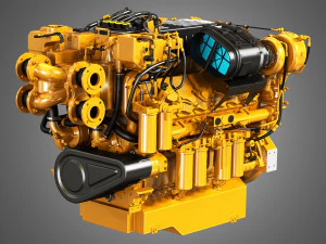 Motore C32 certificato Modello 3D