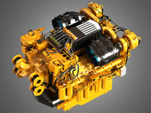 Motore C32 certificato Modello 3D