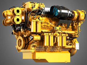 Motore C32 certificato Modello 3D