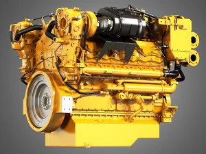 Motore C32 certificato Modello 3D