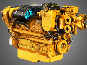 Motore C32 certificato Modello 3D