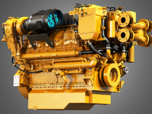 C32 acert engine 3D Model