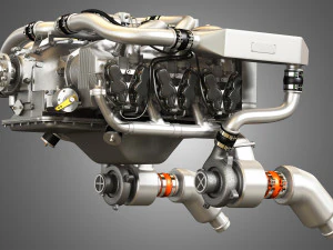 Continental io 550 engine 3D Model