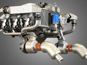 Continental io 550 engine 3D Model