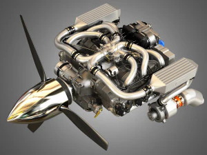 Continental io 550 engine 3D Model