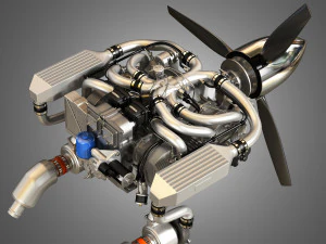 Continental io 550 engine 3D Model