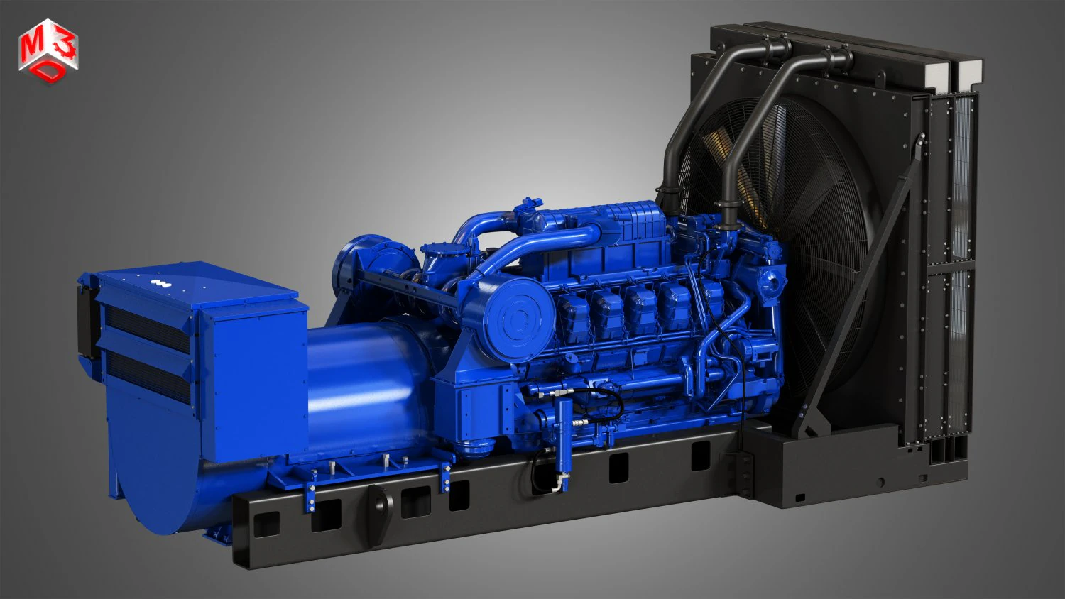 gerador 3512c motor lagarta Modelo 3D .c4d .max .obj .3ds .fbx .stl .blend 