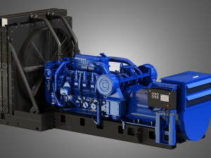 generator 3512c caterpillar engine Model 3D