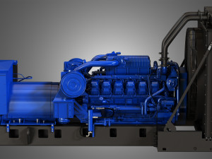 generator 3512c caterpillar engine Model 3D