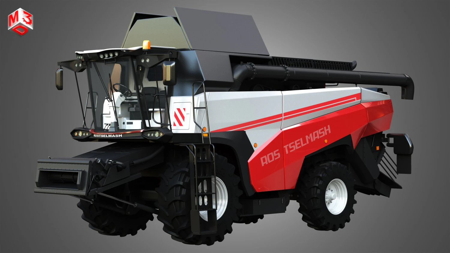 harvester combine - rostselmash 3D Model .c4d .max .obj .3ds .fbx .stl .blend