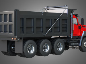 tri-axle dump truck 3D Model