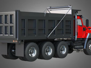 tri-axle dump truck 3D Model