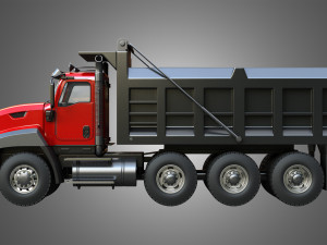 tri-axle dump truck 3D Model