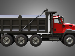 tri-axle dump truck 3D Model