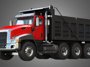 tri-axle dump truck 3D Model