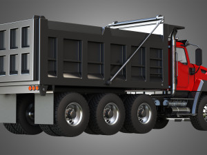 tri-axle dump truck 3D Model