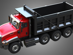 tri-axle dump truck 3D Model
