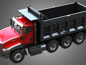 tri-axle dump truck 3D Model