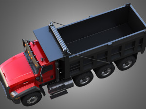 tri-axle dump truck 3D Model