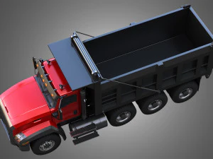 tri-axle dump truck 3D Model