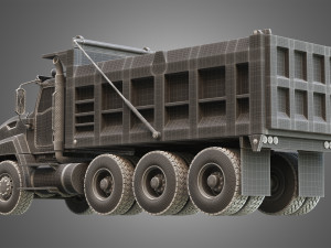 tri-axle dump truck 3D Model