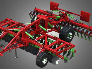 agro masz tillage machine 3D Model