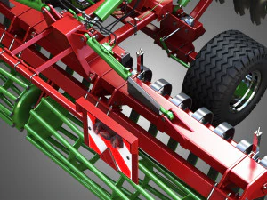 agro masz tillage machine 3D Model