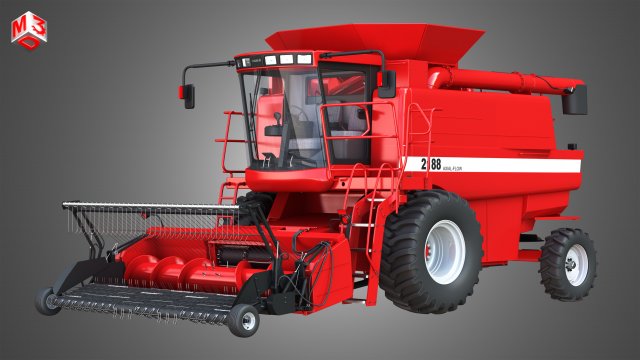 case ih 1688 combine 3D Модель .c4d .max .obj .3ds .fbx .stl .blend 