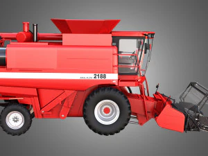 case ih 1688 combine 3D Model
