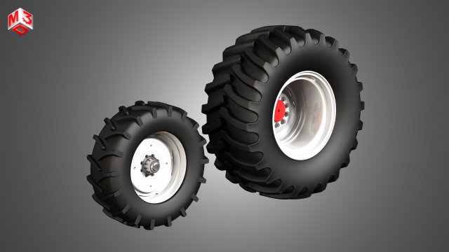 combine vehicle twin tires 3D Modell .c4d .max .obj .3ds .fbx .stl .blend 