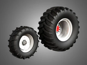 車両ツインタイヤを組み合わせる 3Dモデル