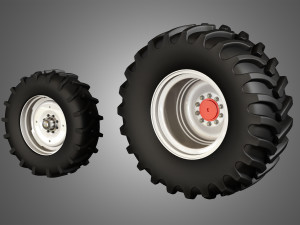 combine vehicle twin tires 3D Modell