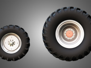 combine vehicle twin tires 3D Modell