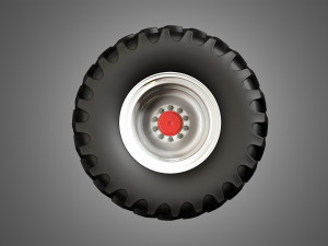 combine vehicle twin tires 3D Modell