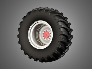 combine vehicle twin tires 3D Modell
