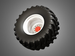 combine vehicle twin tires 3D Modell
