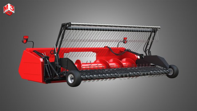 auger header-tin fronts 3D Model .c4d .max .obj .3ds .fbx .stl .blend 