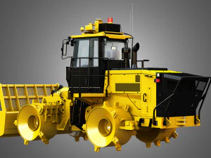 816k landfill compactor 3D Model