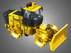 816k landfill compactor 3D Model