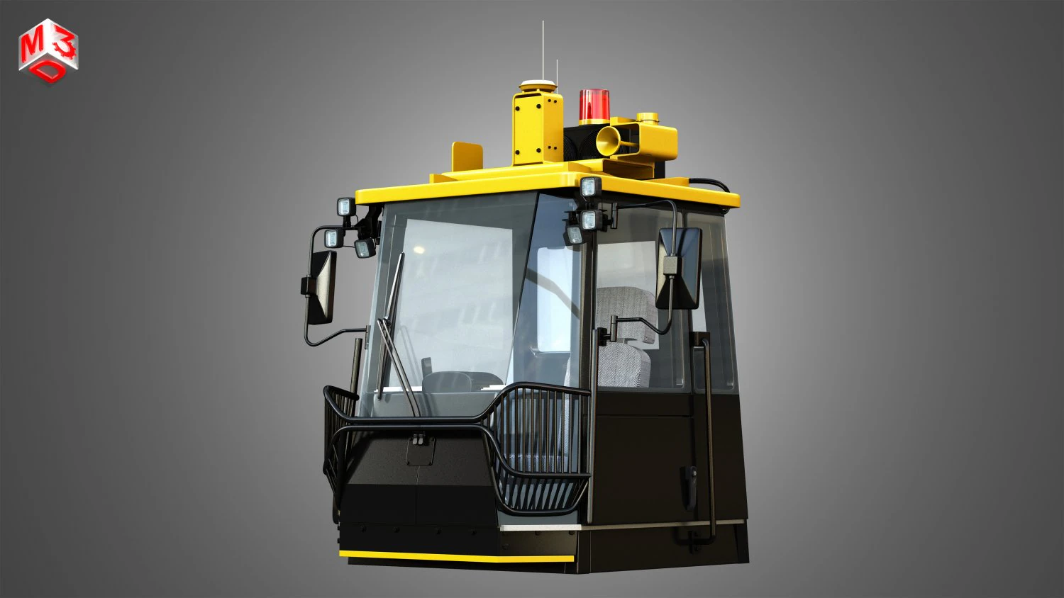 landfill compactor - driving room 3D Model .c4d .max .obj .3ds .fbx .stl .blend 