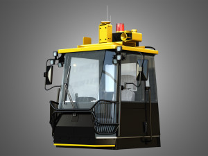 landfill compactor - driving room 3D Model