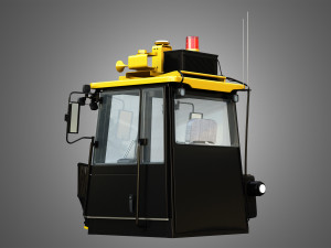 landfill compactor - driving room 3D मॉडल