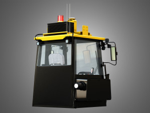 landfill compactor - driving room 3D मॉडल