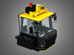 landfill compactor - driving room 3D मॉडल