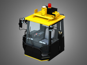landfill compactor - driving room 3D मॉडल