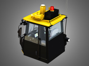 landfill compactor - driving room 3D मॉडल