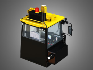 landfill compactor - driving room 3D मॉडल